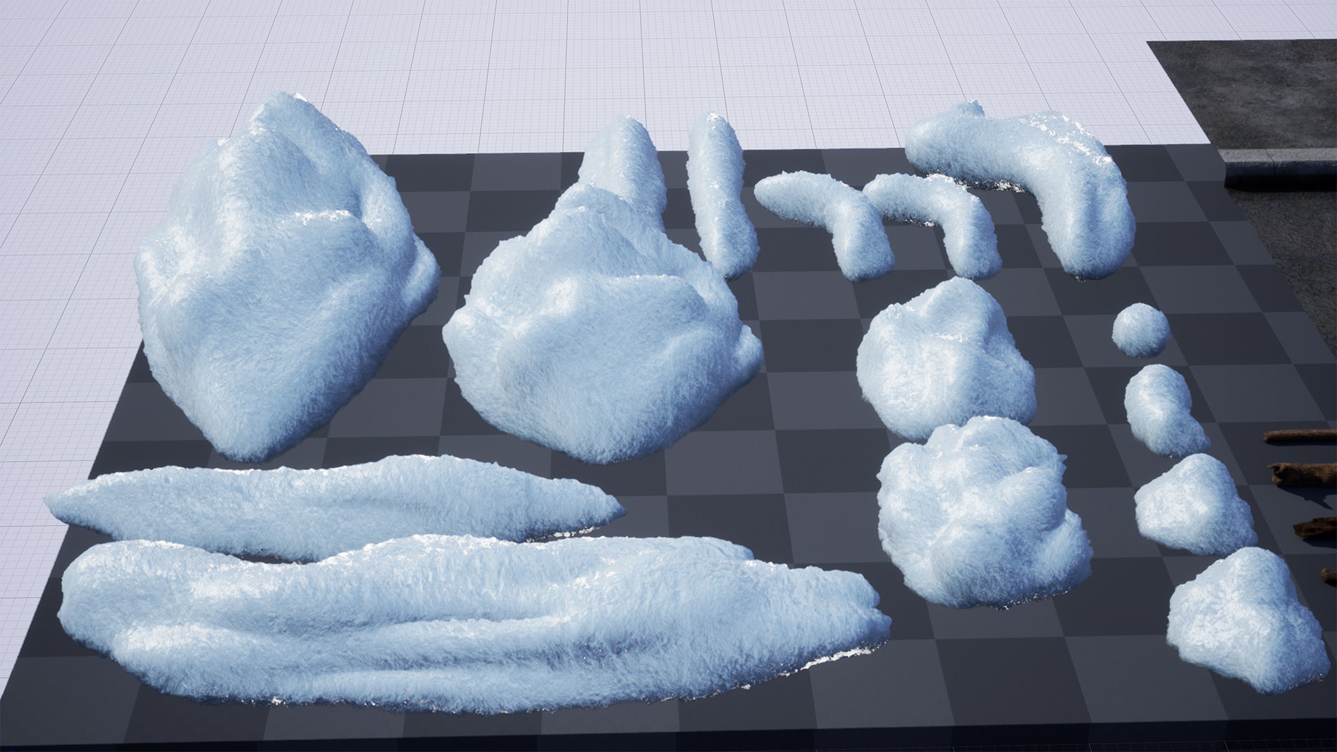 Snow Material and Props 80 Assets Low-poly 3D model_9