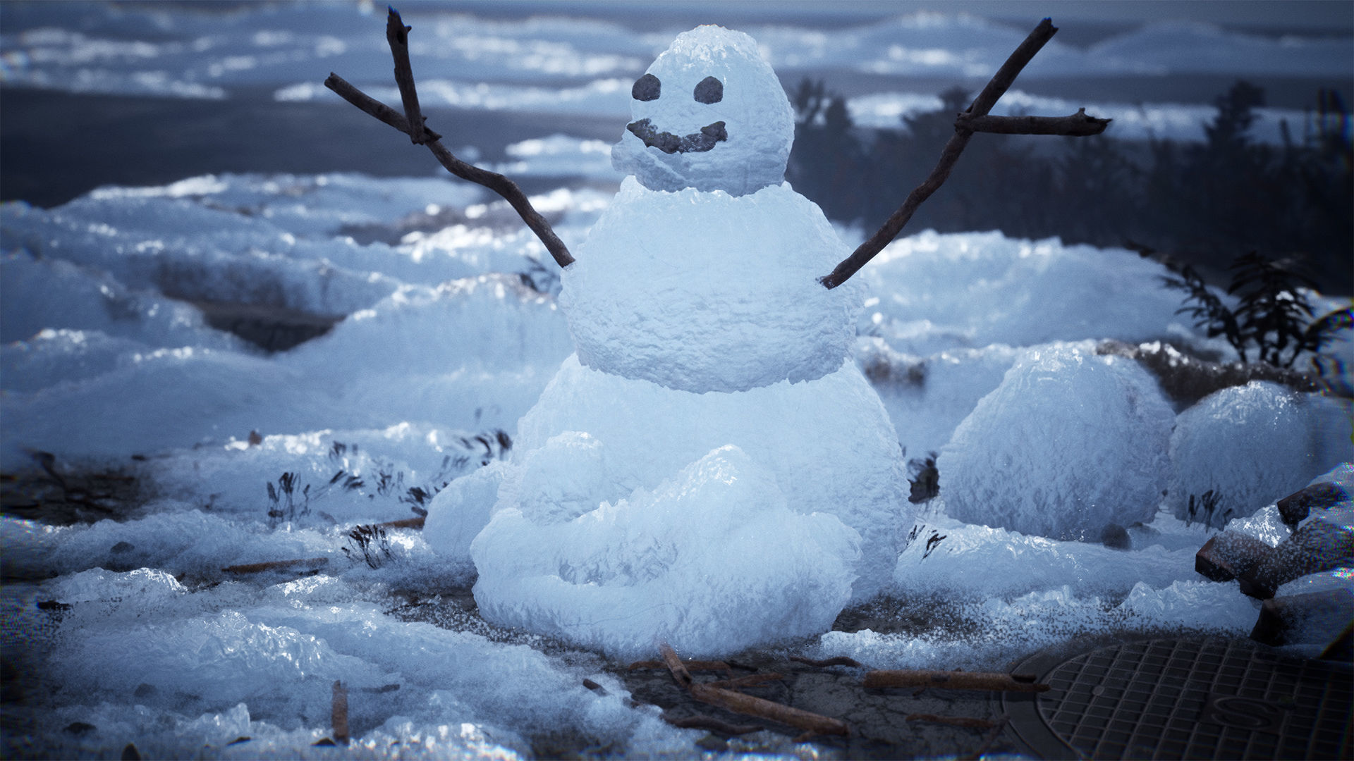 Snow Material and Props 80 Assets Low-poly 3D model_5