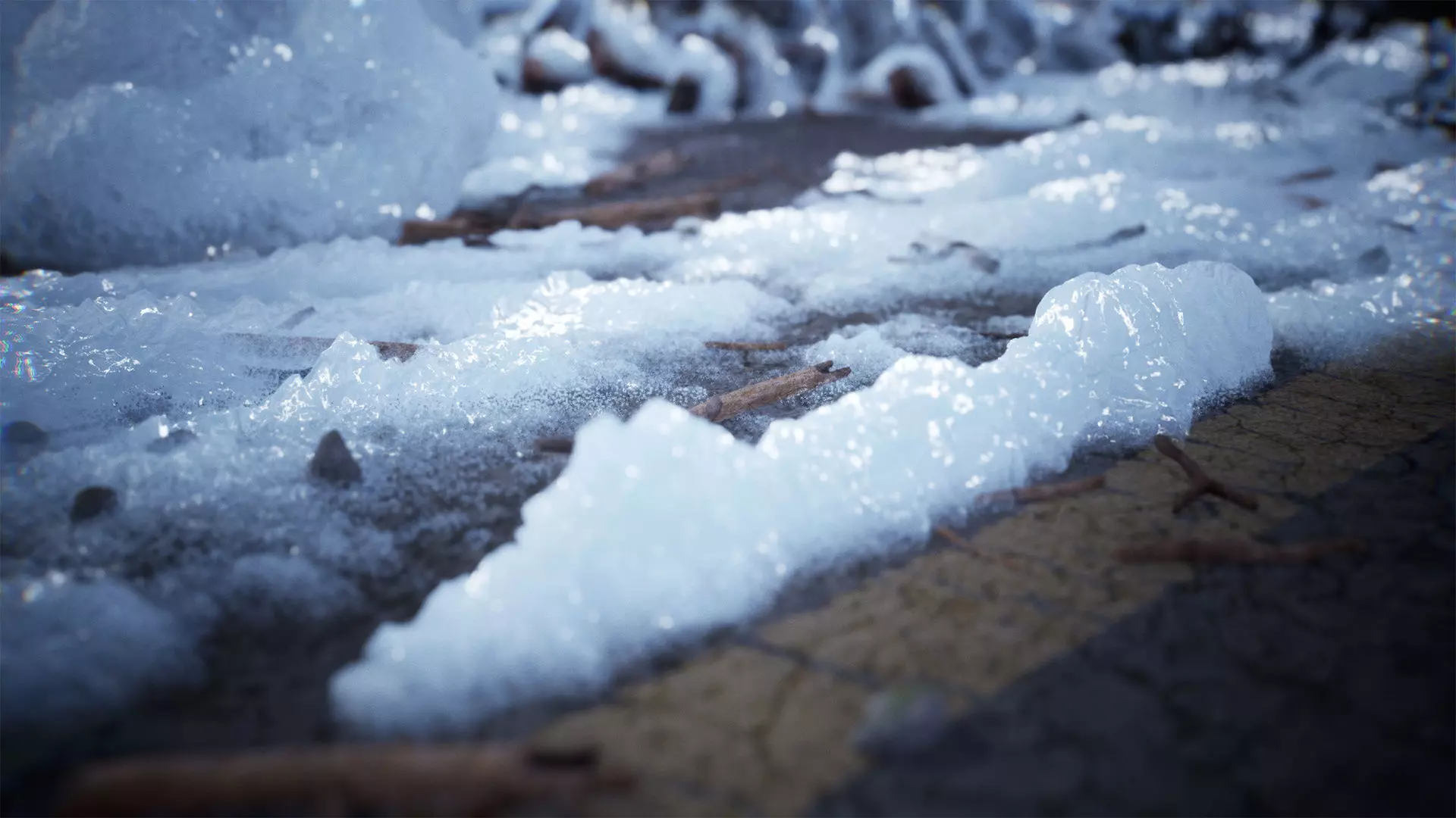 Snow Material and Props 80 Assets Low-poly 3D model_0