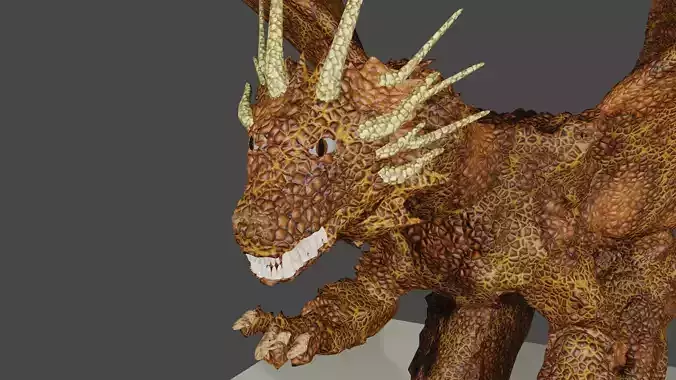 Cartoon Dragon 3D model