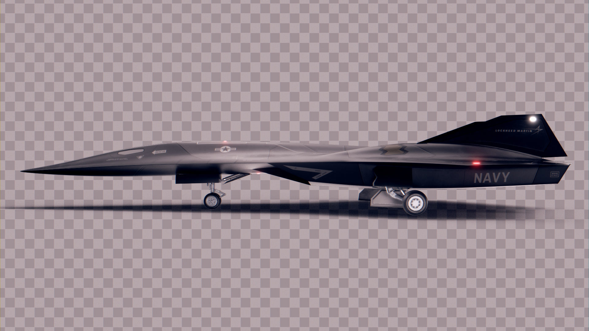 SR-72 Darkstar from Top Gun Maverick Low-poly 3D model_1