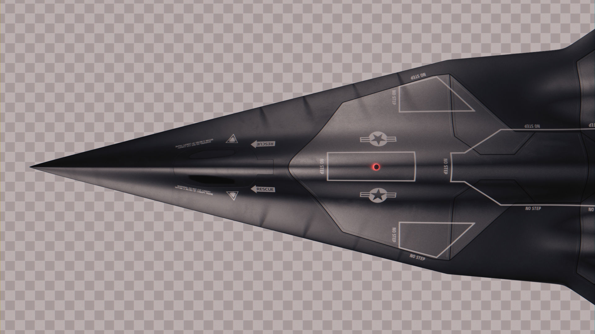 SR-72 Darkstar from Top Gun Maverick Low-poly 3D model_17