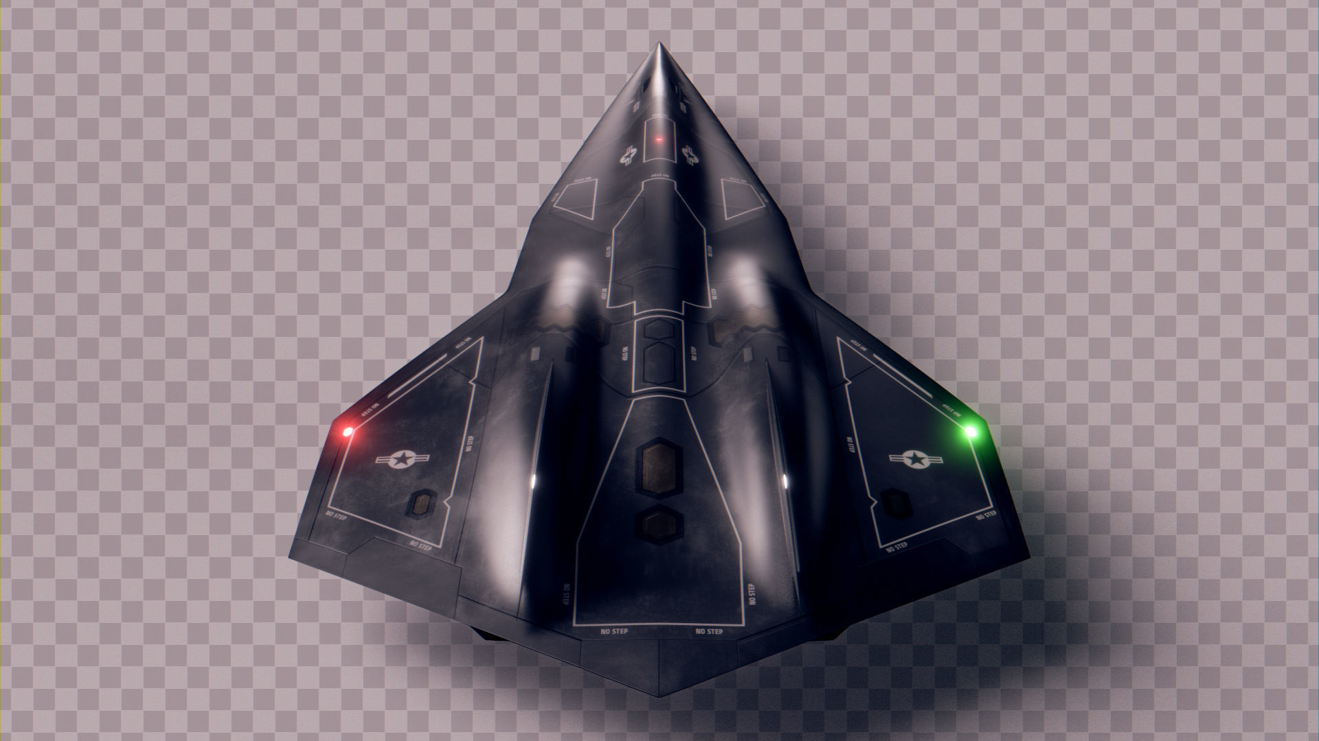 SR-72 Darkstar from Top Gun Maverick Low-poly 3D model_5