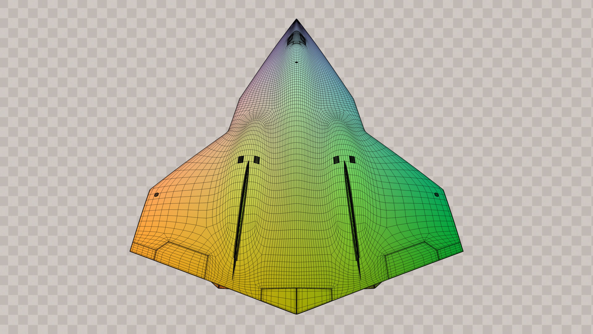 SR-72 Darkstar from Top Gun Maverick Low-poly 3D model_6