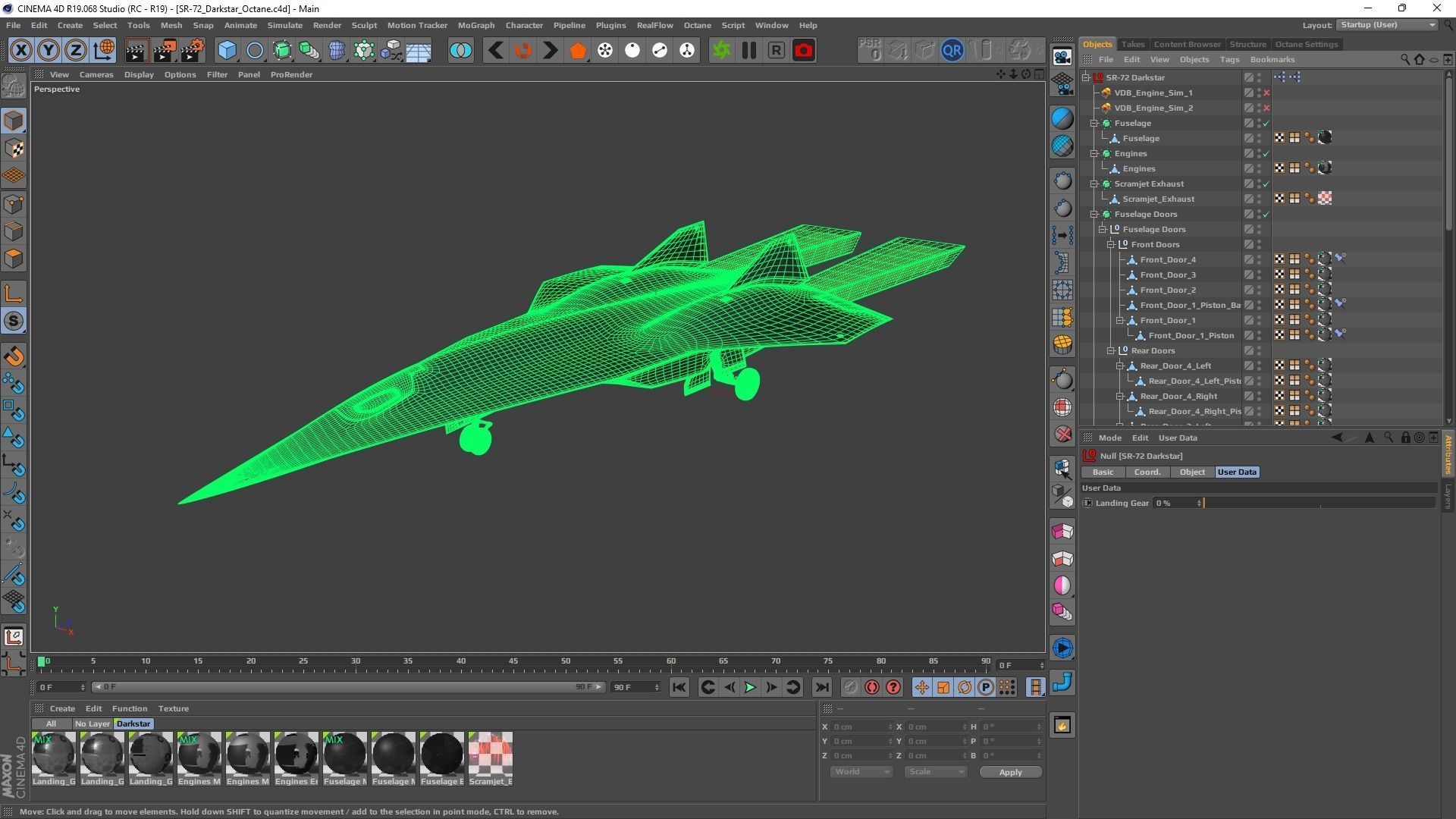 SR-72 Darkstar from Top Gun Maverick Low-poly 3D model_30