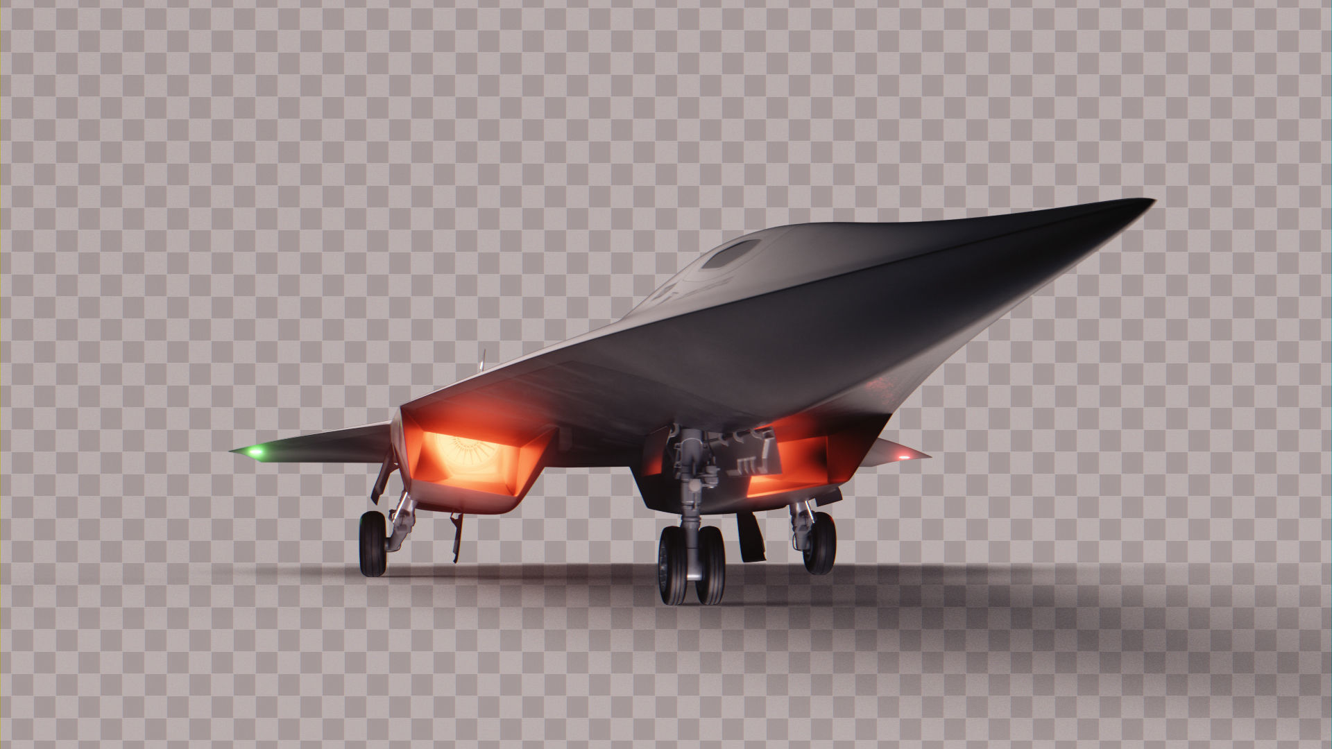 SR-72 Darkstar from Top Gun Maverick Low-poly 3D model_11