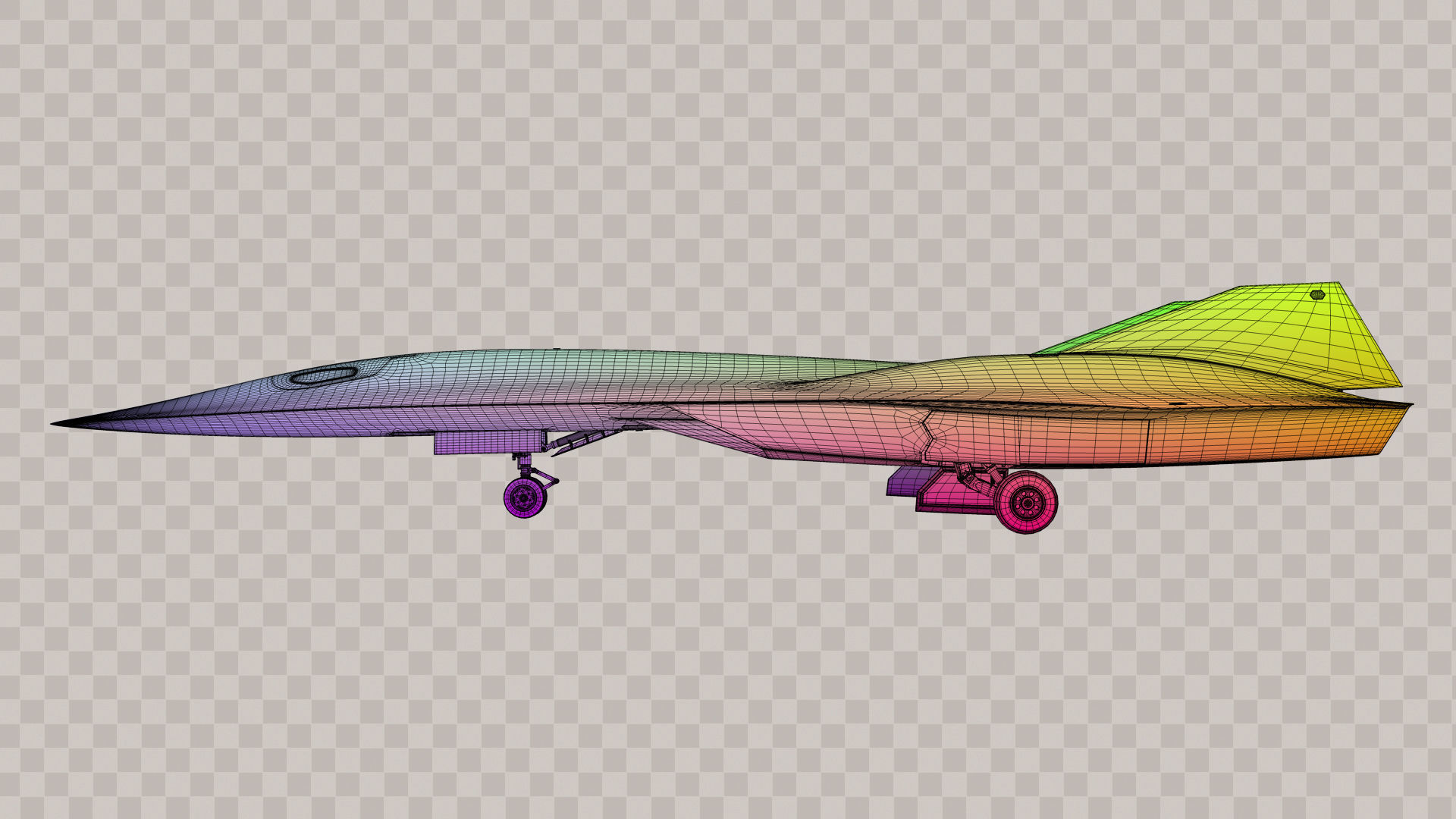 SR-72 Darkstar from Top Gun Maverick Low-poly 3D model_2