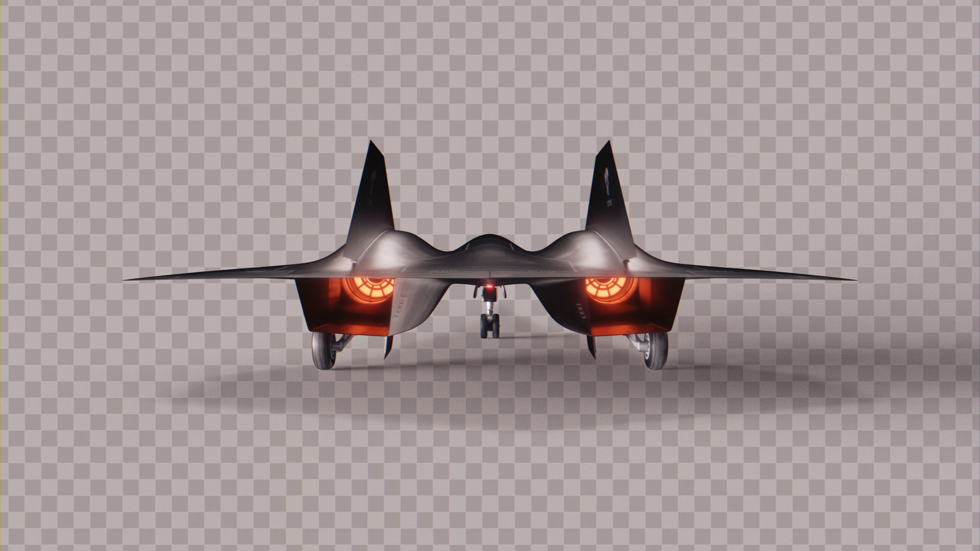 SR-72 Darkstar from Top Gun Maverick Low-poly 3D model_7