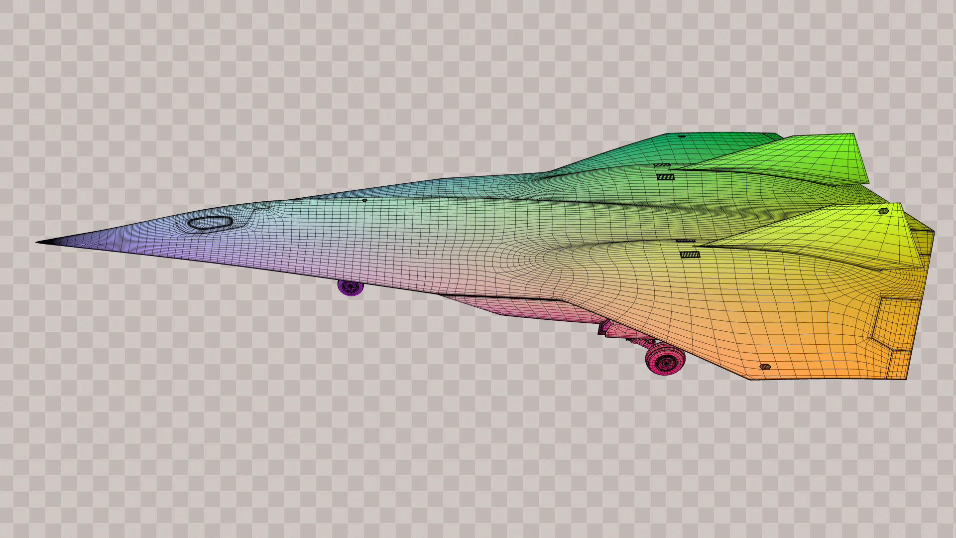 SR-72 Darkstar from Top Gun Maverick Low-poly 3D model_4