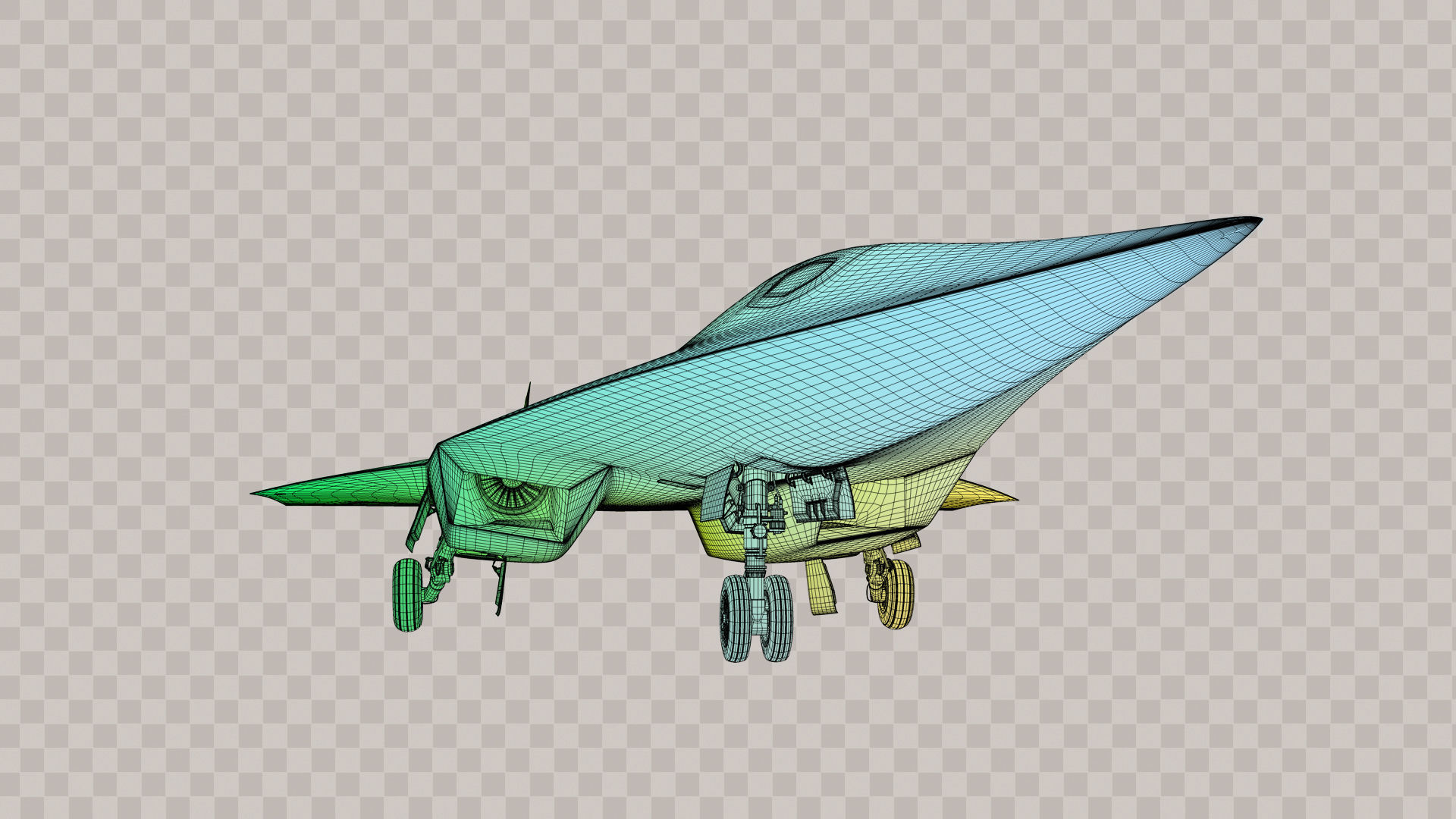 SR-72 Darkstar from Top Gun Maverick Low-poly 3D model_12