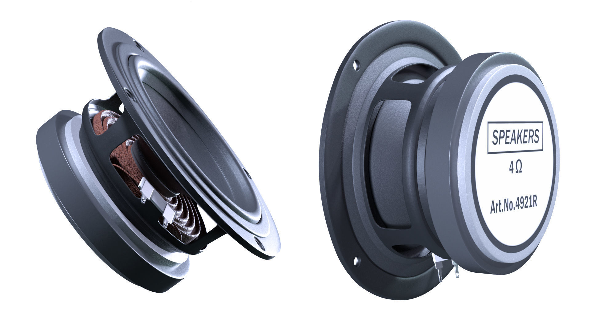 Speakers 3D model 3D model_1