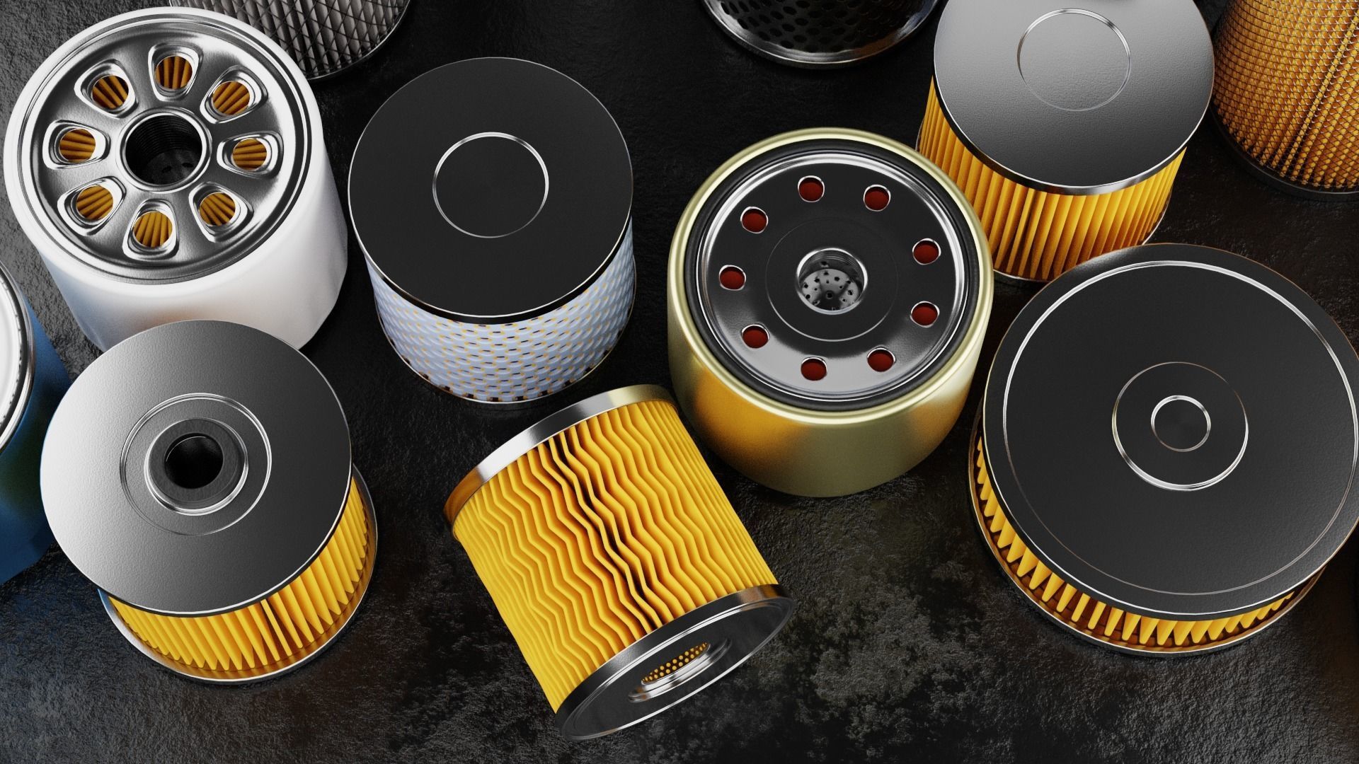 Automotive filters package 3D Model Collection_4