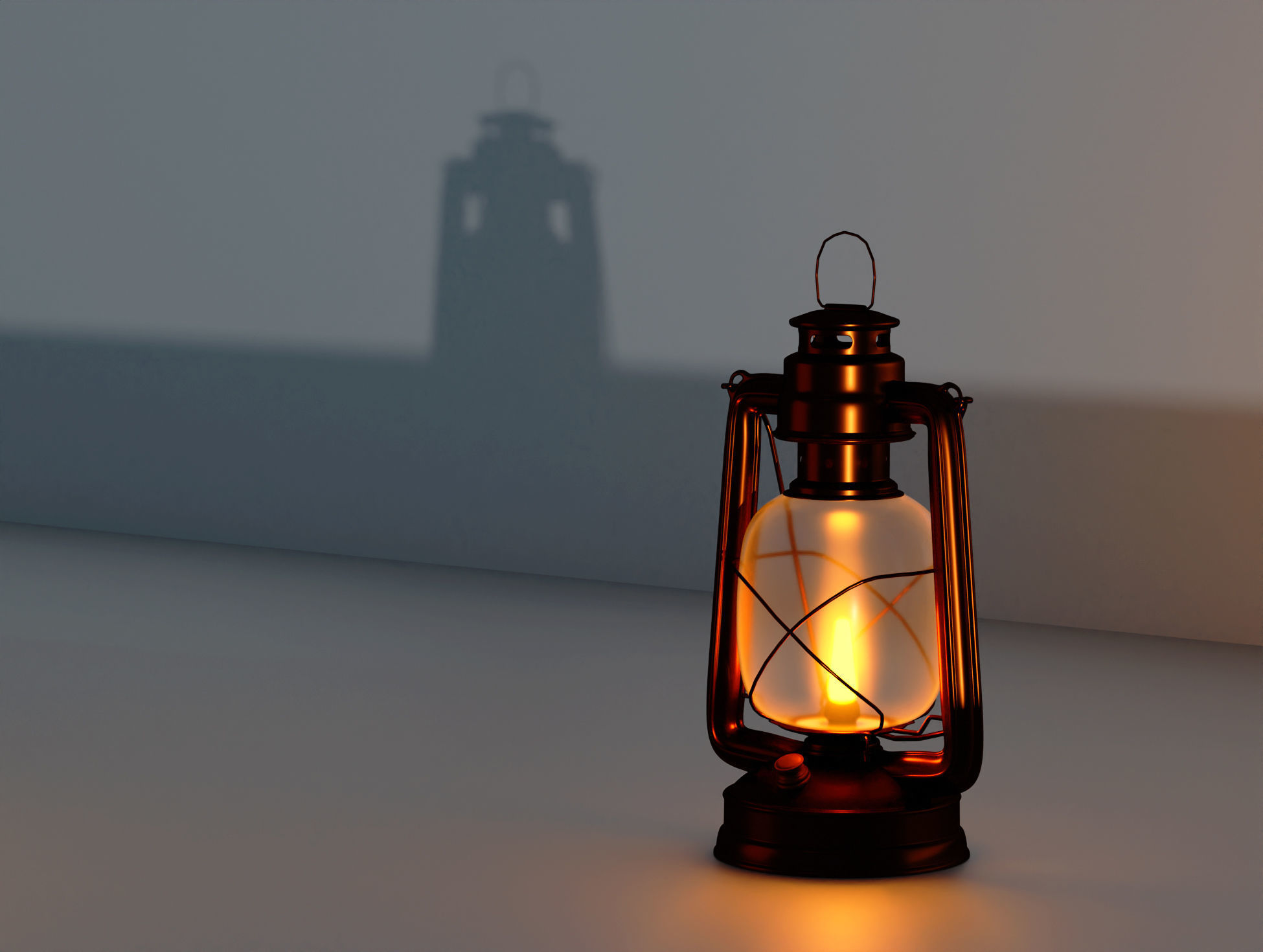 Gas lamb Low-poly 3D model_4