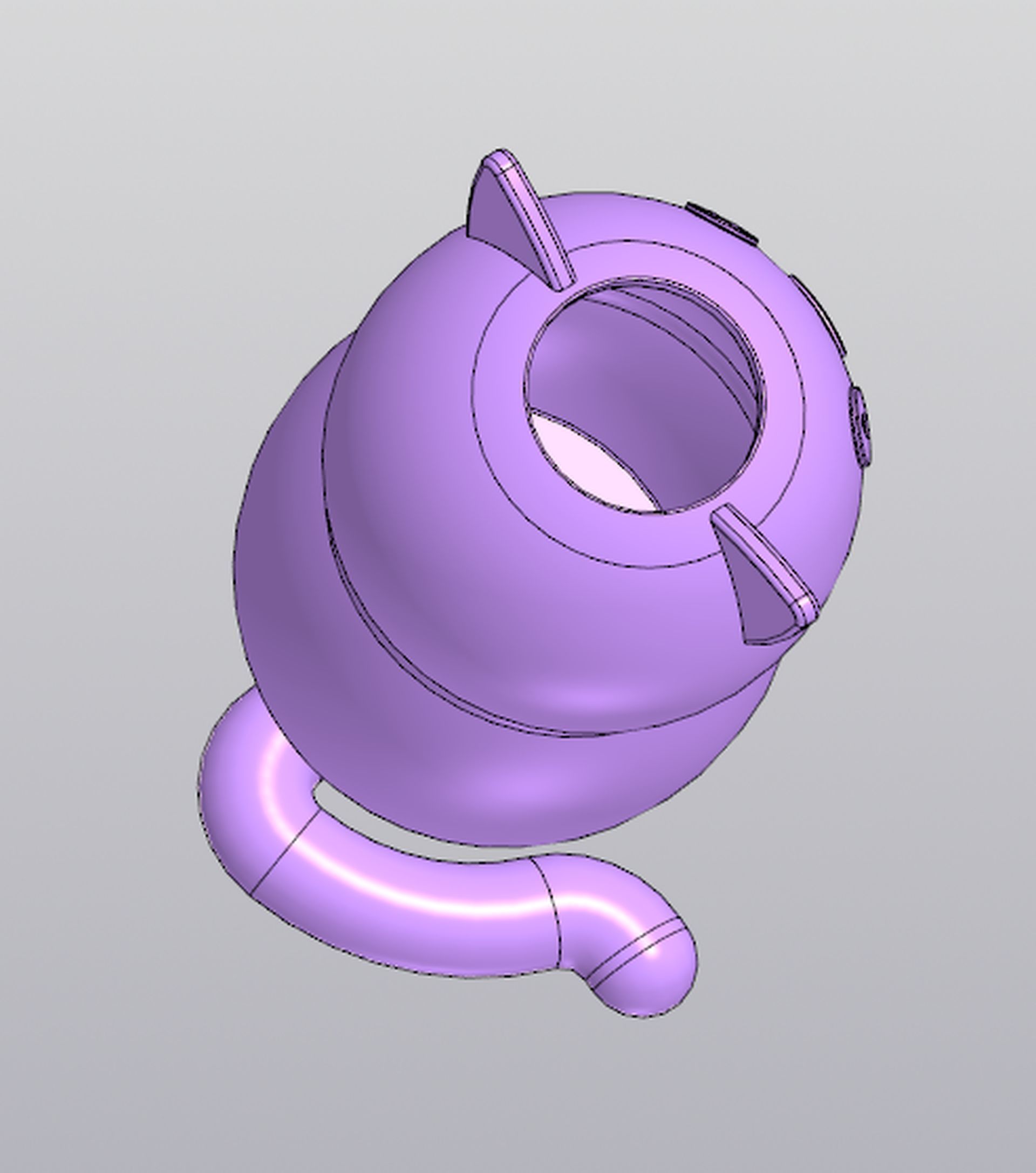 Funny cat Vase Penholder 3D print model_4