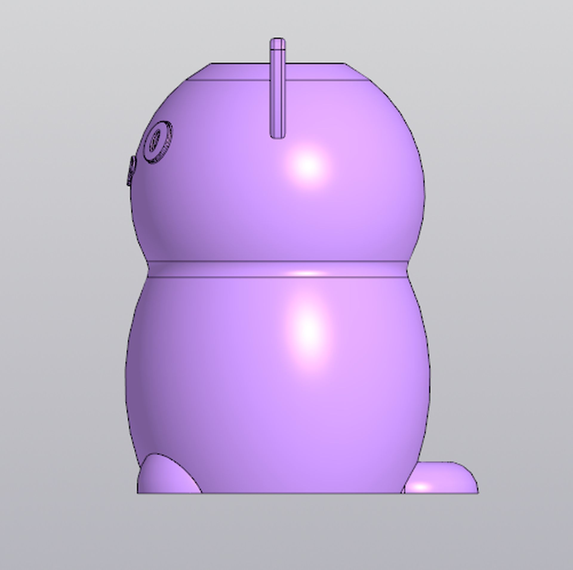 Funny cat Vase Penholder 3D print model_5