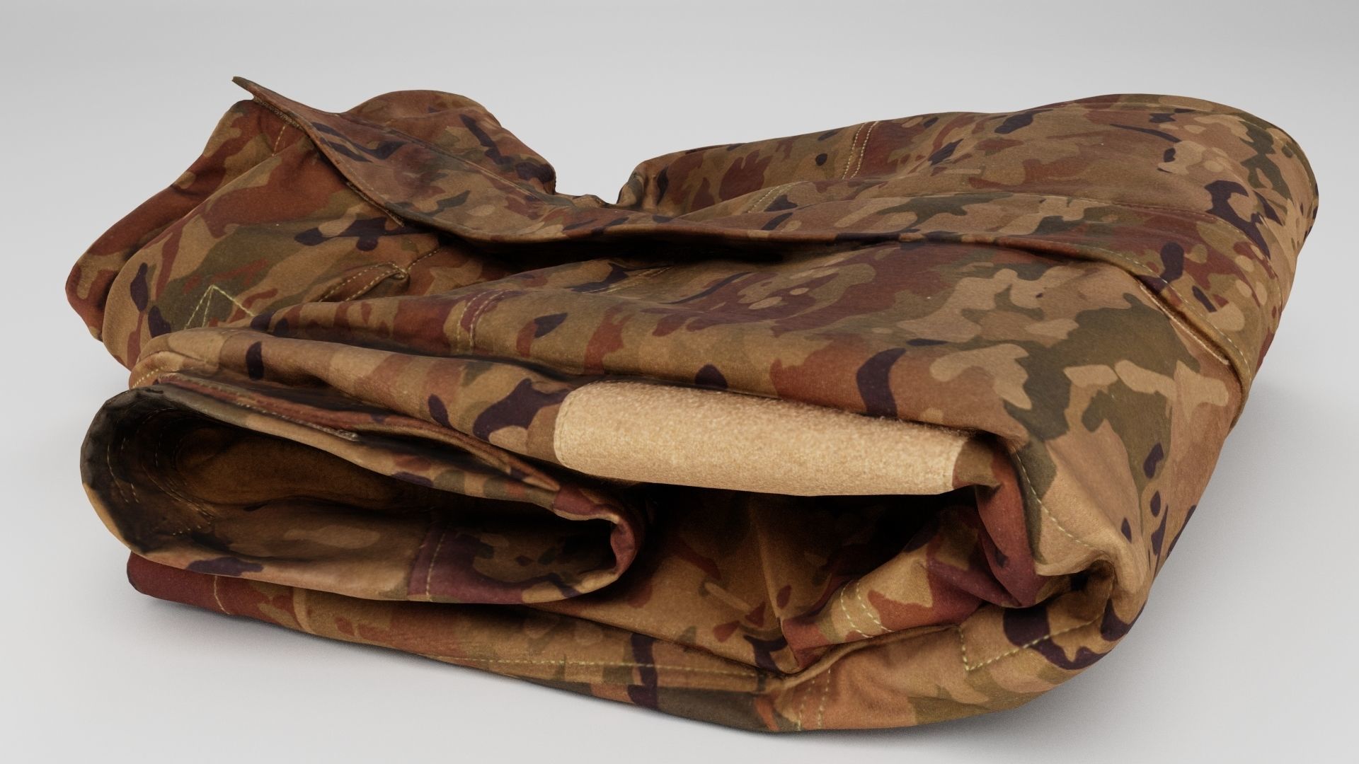 military tactical army uniform jacket for soldiers and officers 3D model_3