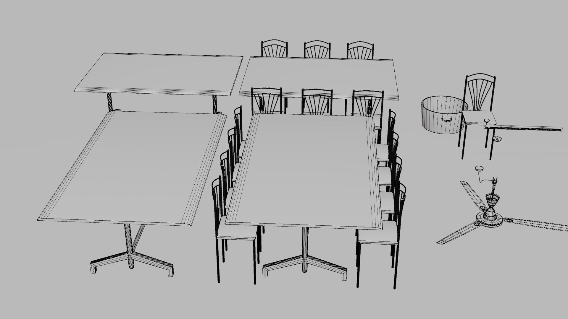 College Cantin Set 3D model_8