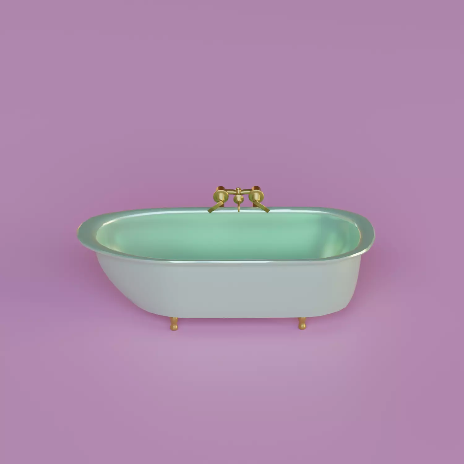 vintage bath Free low-poly 3D model