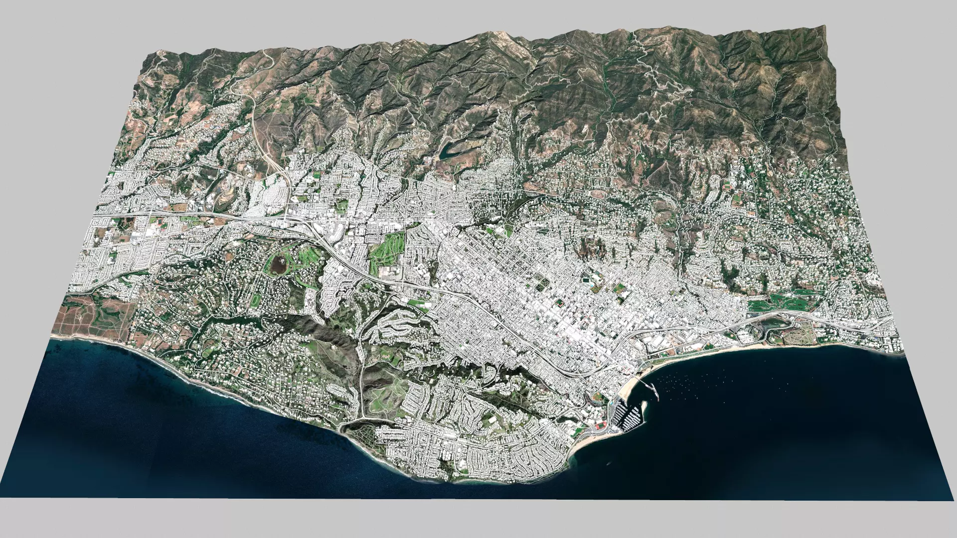 Cityscape Santa Barbara California USA 3D model