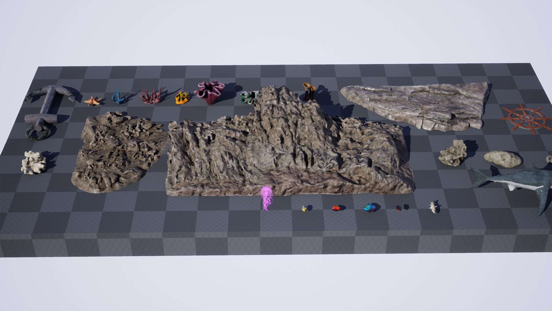 Ocean Floor Pack  High Quality Environment Low-poly 3D model_12