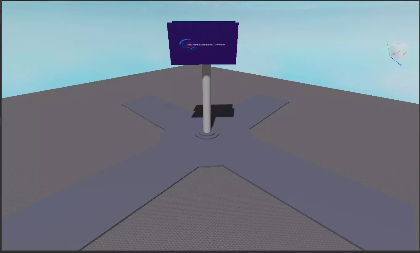 jalan perempatan Low-poly 3D model_0