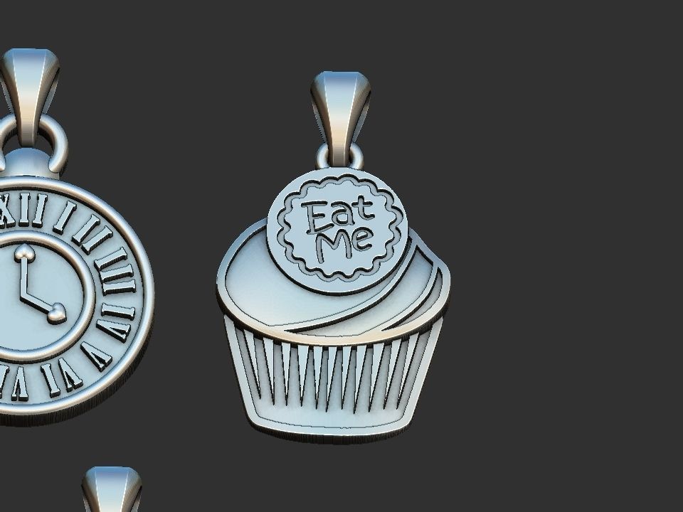 Wonderland Elements Pendants 3D print model_20