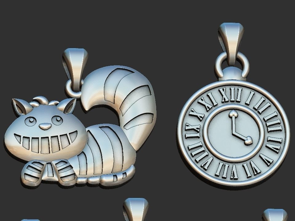 Wonderland Elements Pendants 3D print model_19