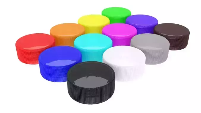 Transparent Plastic Bottle Caps Set