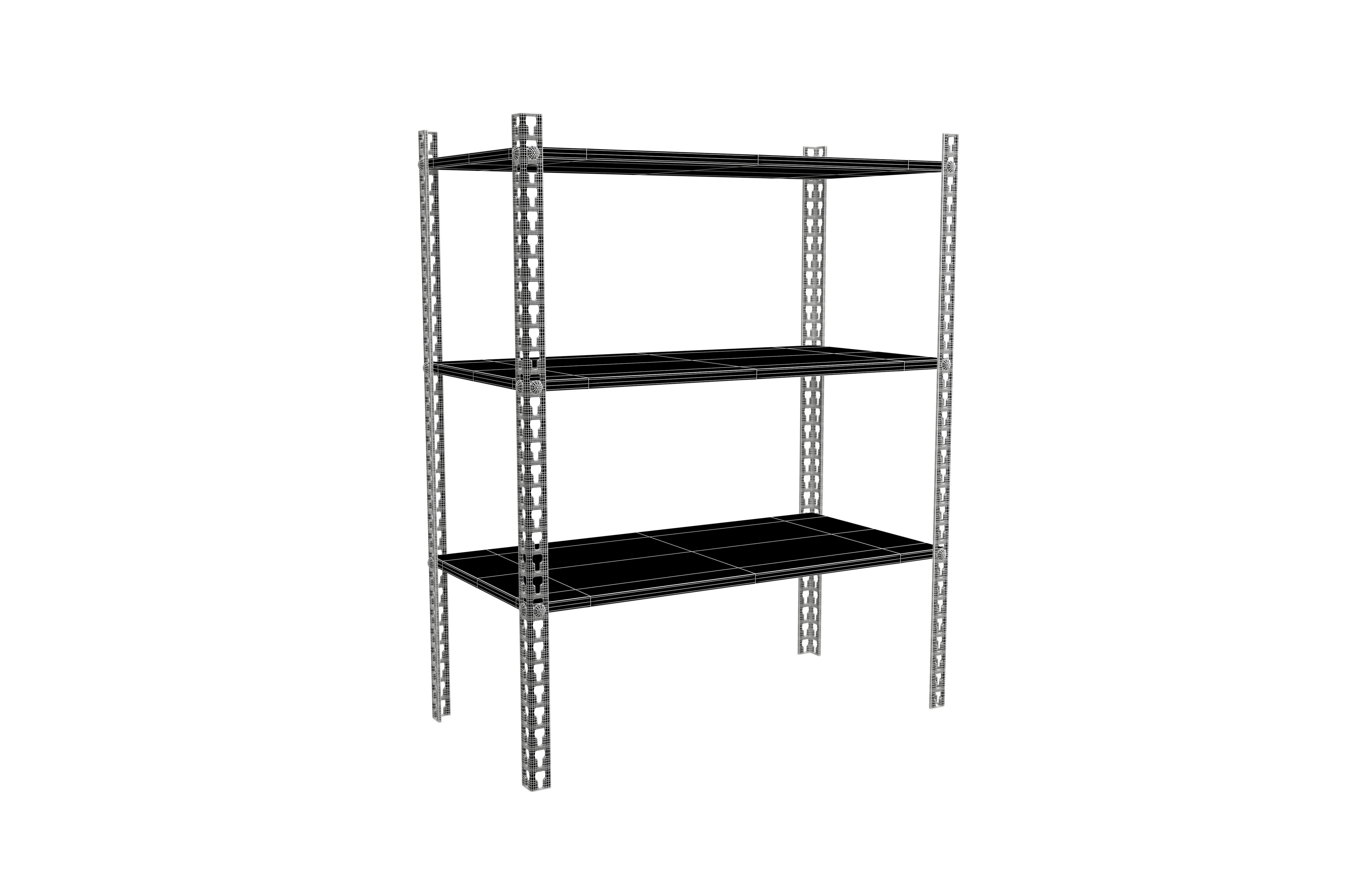 Storage Rack V1 004 Low-poly 3D model_4