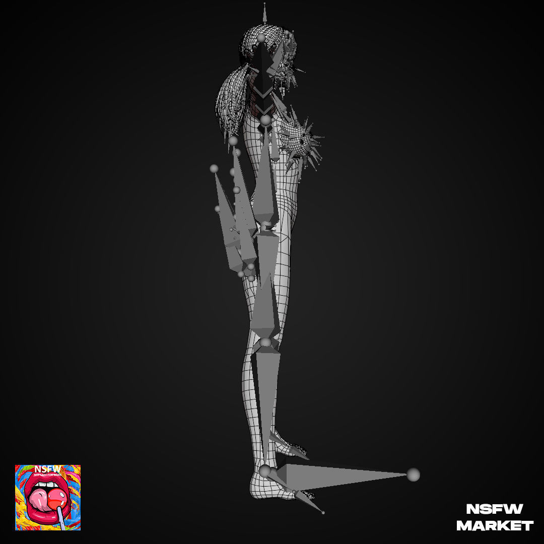 EXCLUSIVE EDITION RIGGED CHARACTER AMY Low-poly 3D model_20