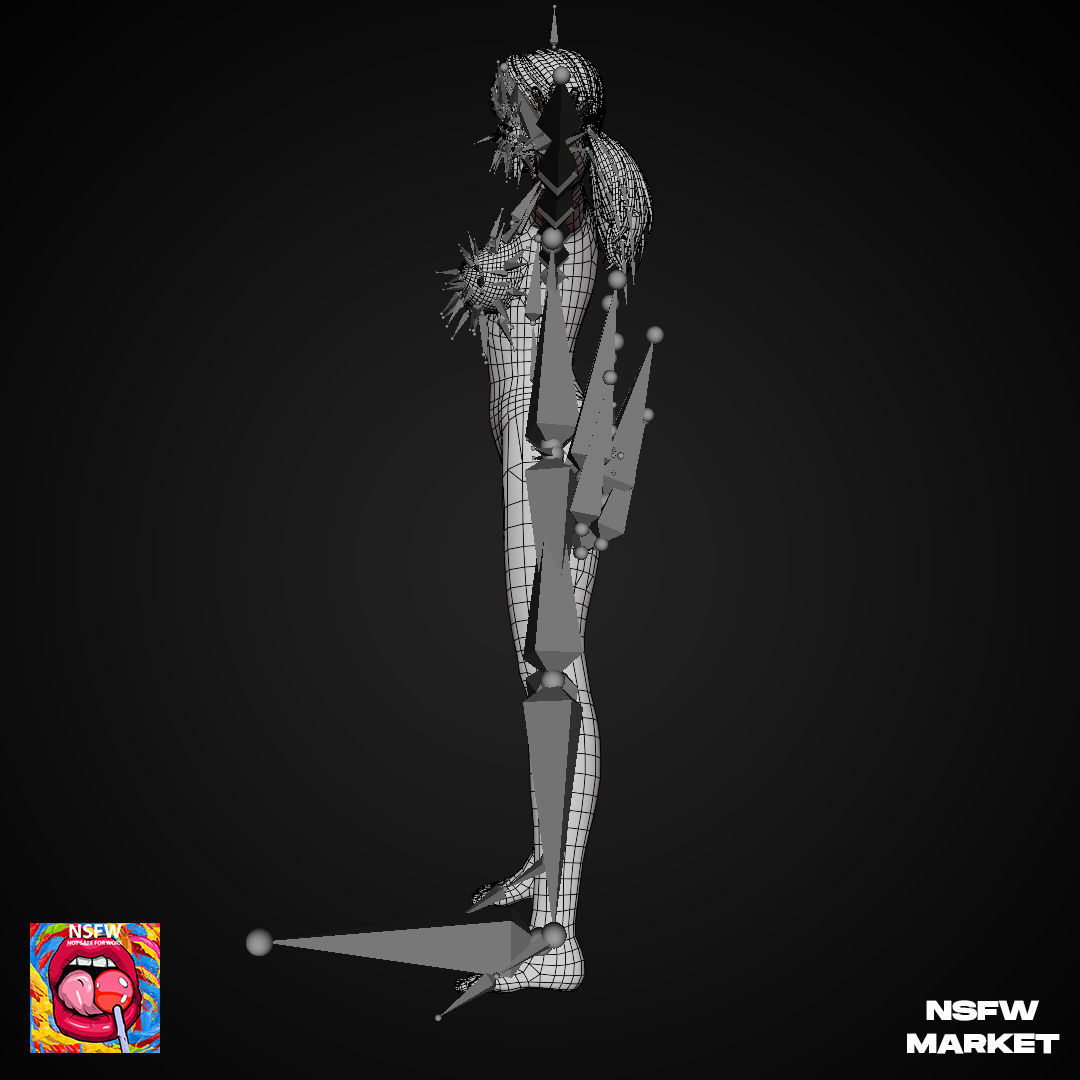 EXCLUSIVE EDITION RIGGED CHARACTER AMY Low-poly 3D model_21