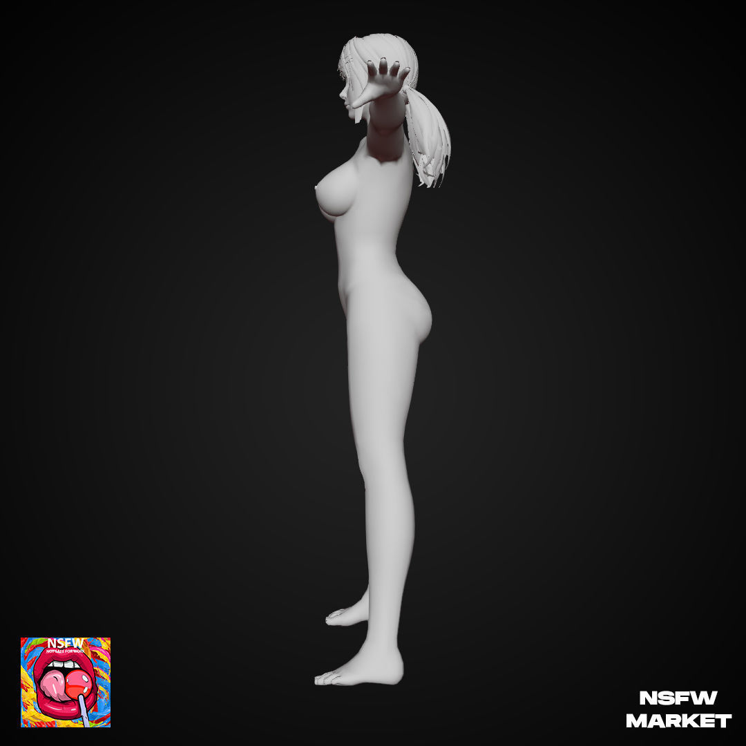 EXCLUSIVE EDITION RIGGED CHARACTER AMY Low-poly 3D model_13