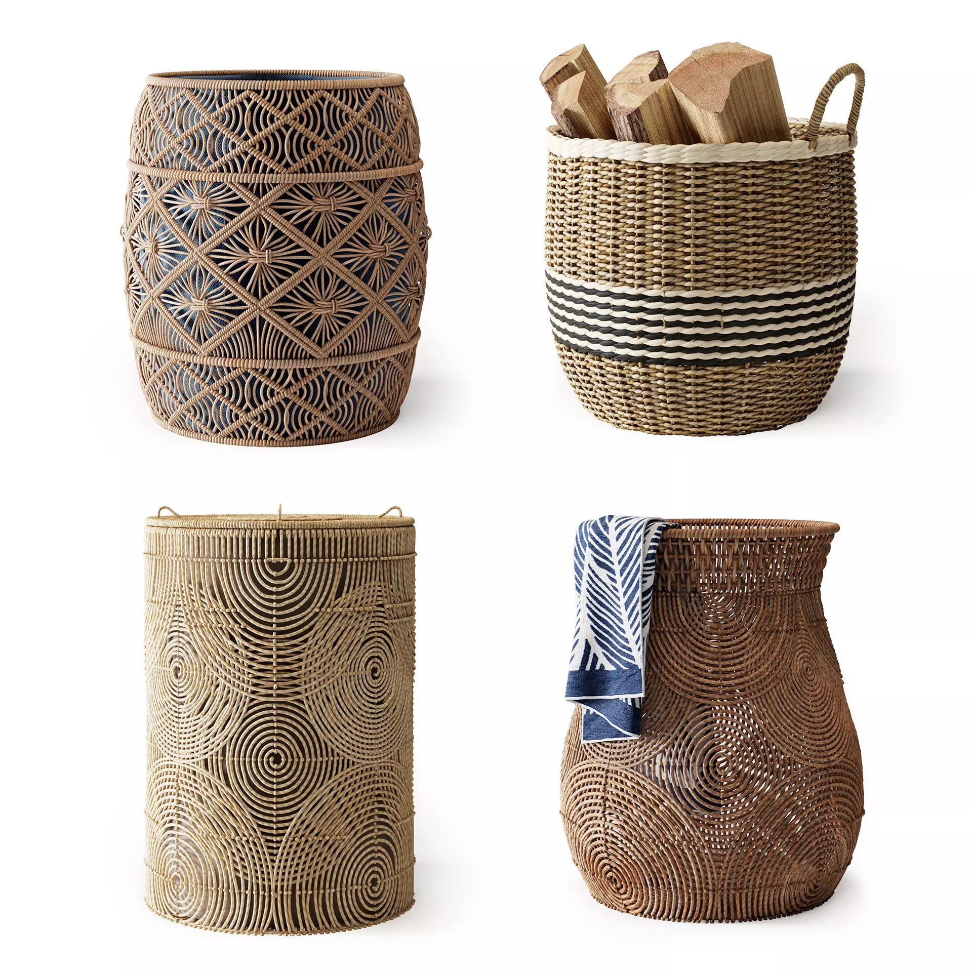 Baskets Set 23 3D model_0