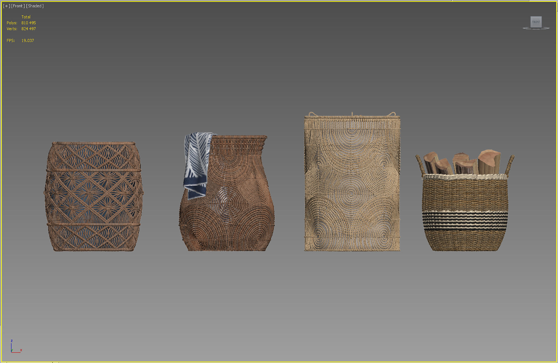 Baskets Set 23 3D model_5