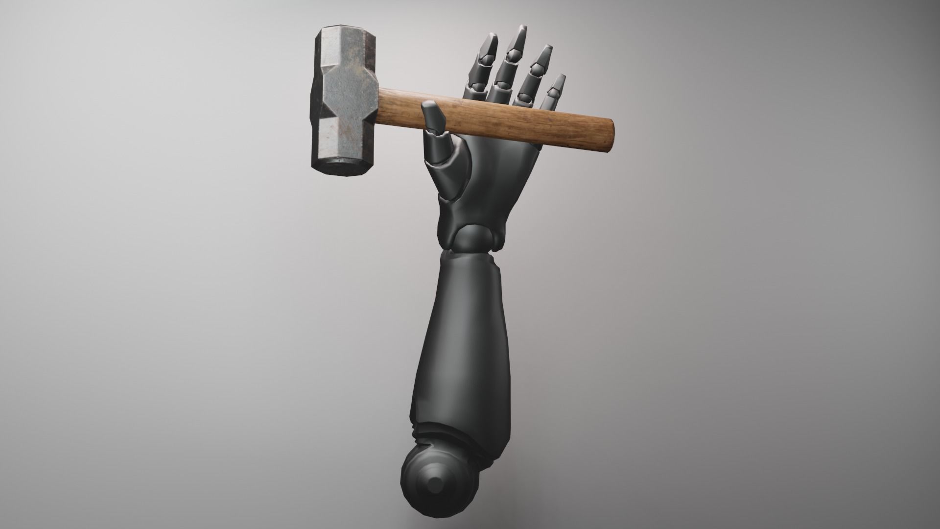 Sledgehammer Low-poly 3D model_5