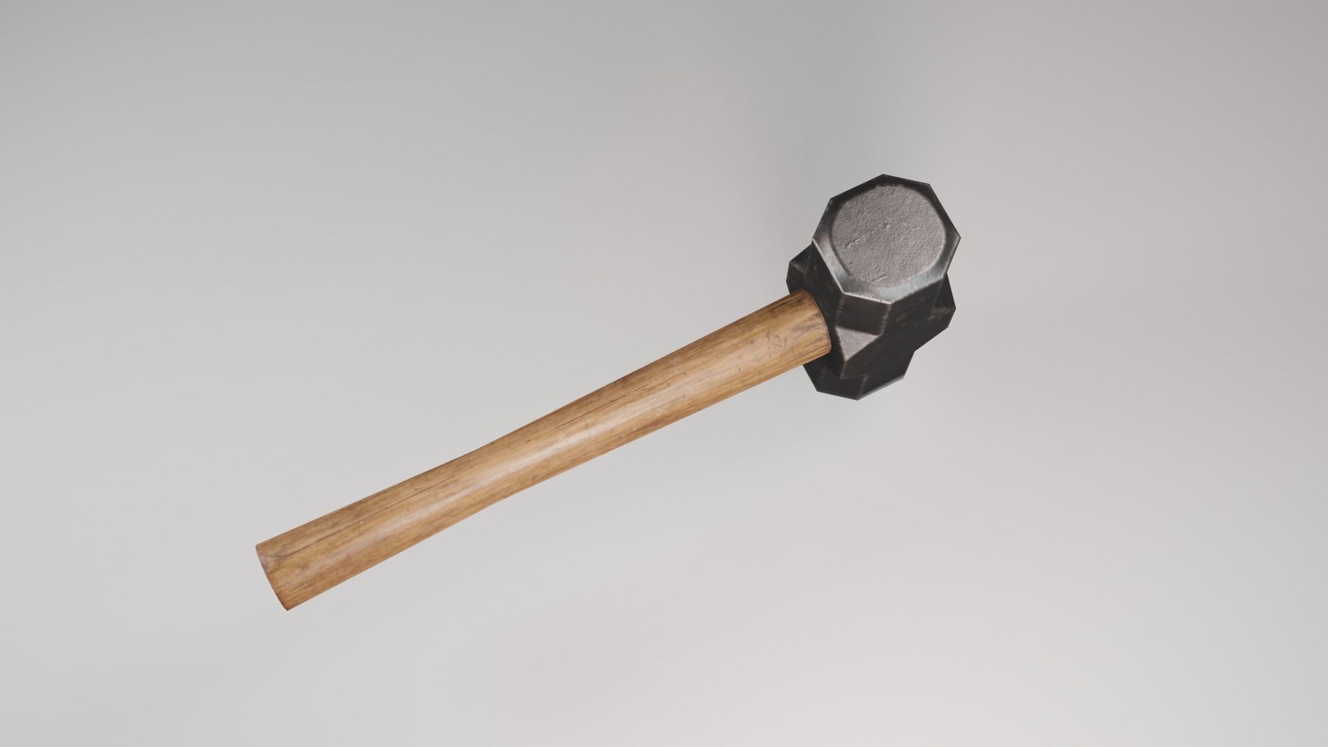 Sledgehammer Low-poly 3D model_4