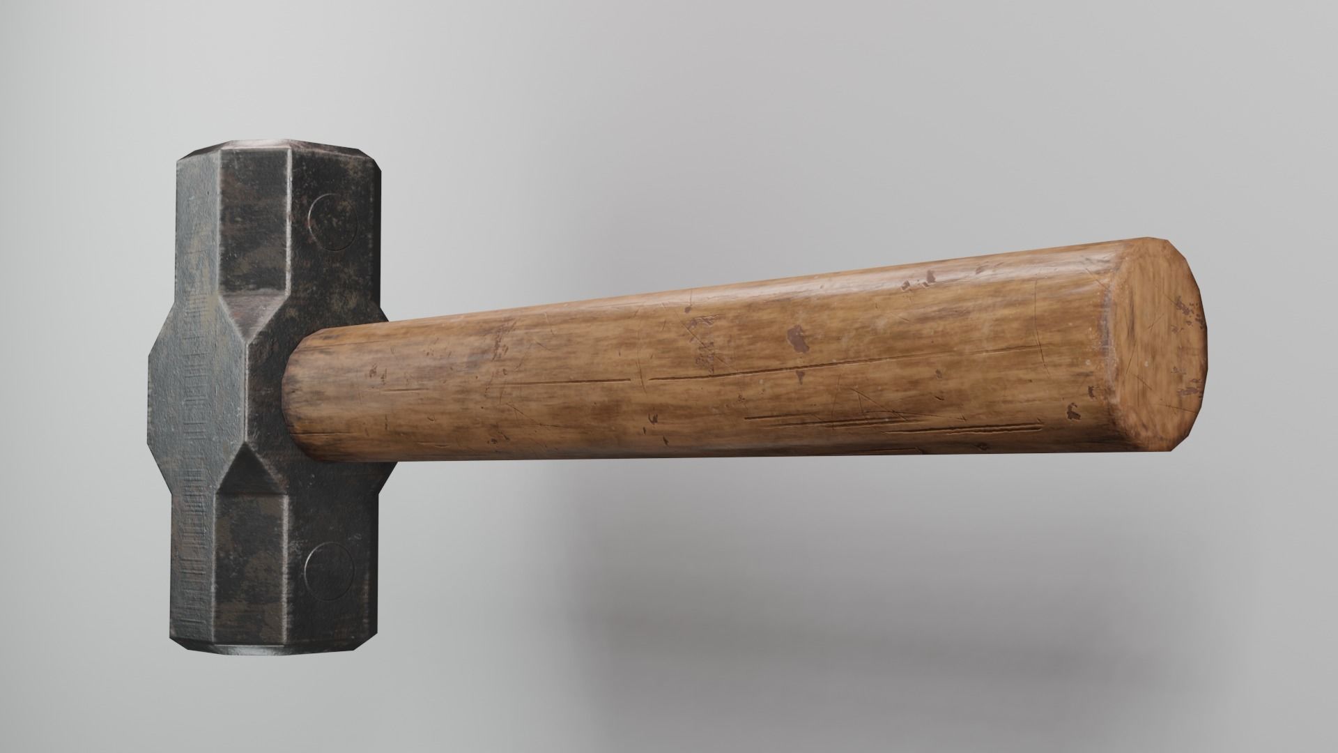 Sledgehammer Low-poly 3D model_3