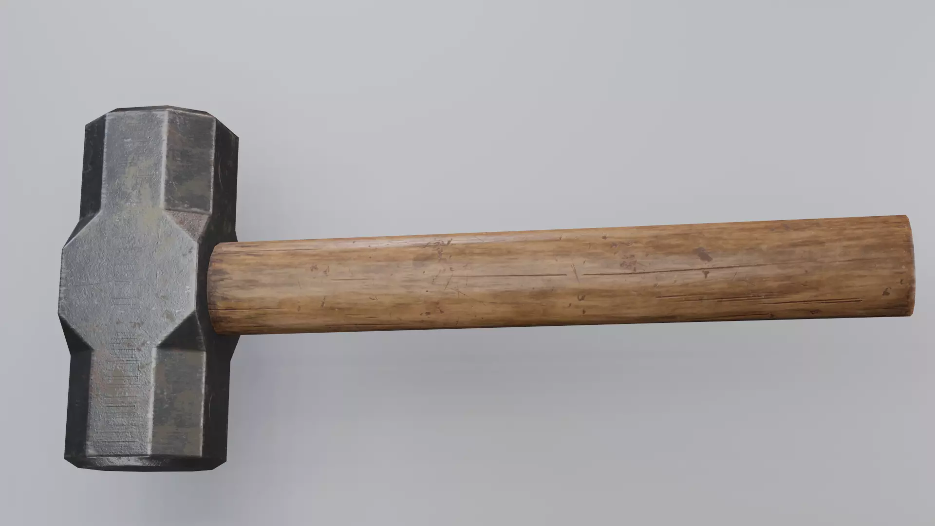 Sledgehammer Low-poly 3D model_0