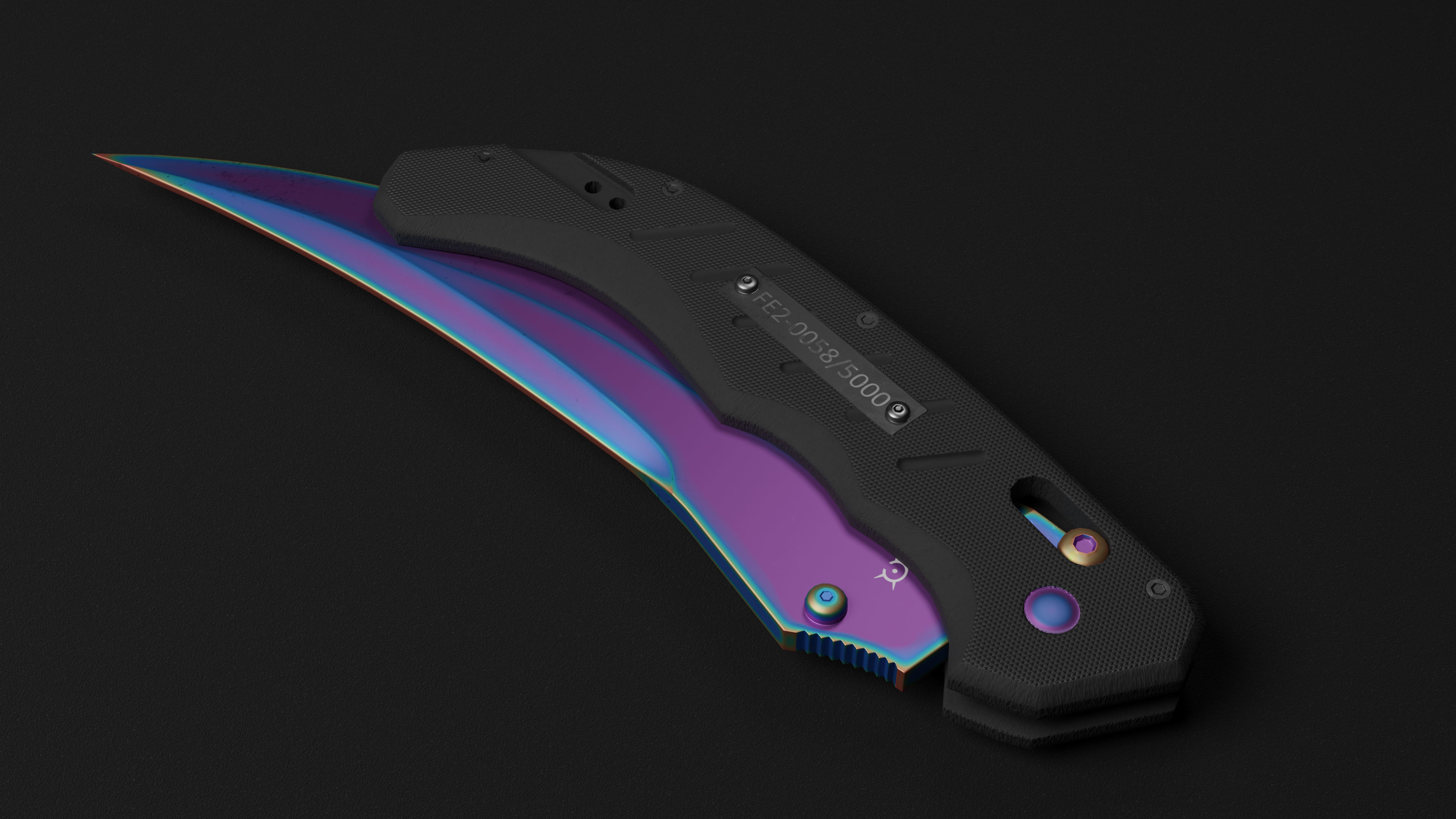 Flip knife elite Low-poly 3D model_3