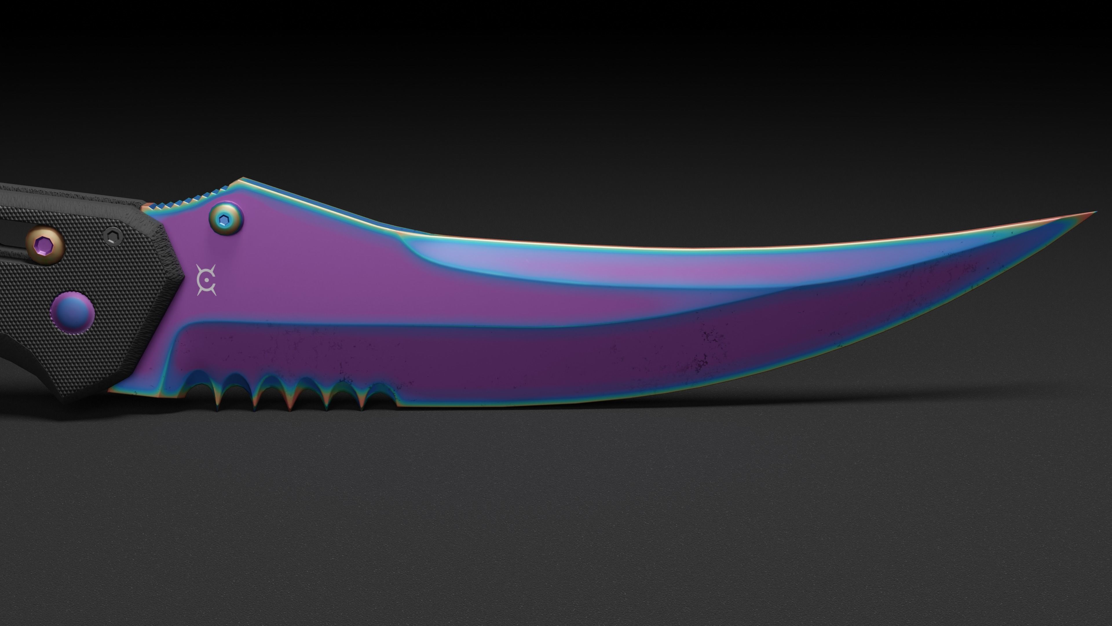 Flip knife elite Low-poly 3D model_4