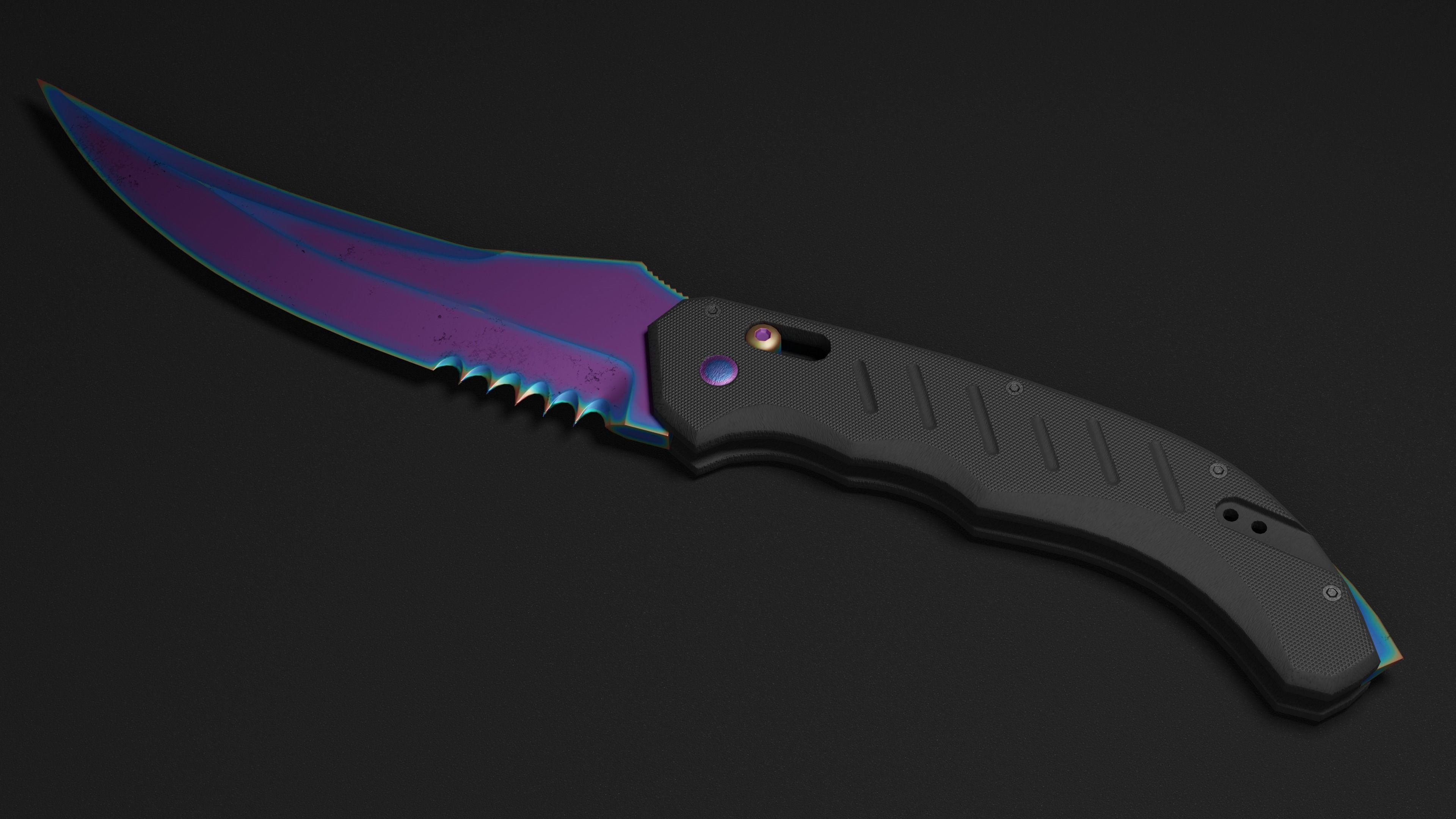 Flip knife elite Low-poly 3D model_5