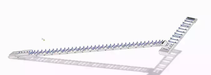 Modular trough conveyor 1200 width