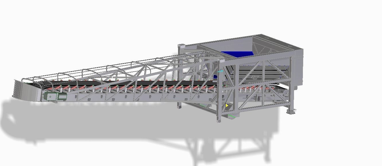 Mobile hopper feeder for port utilities 3D model_7