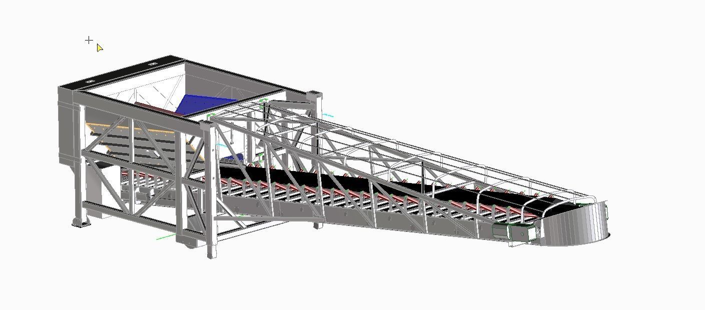 Mobile hopper feeder for port utilities 3D model_5
