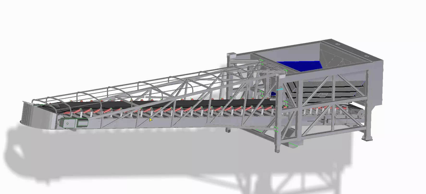 Mobile hopper feeder for port utilities 3D model_0