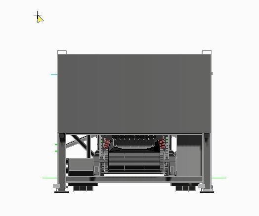 Mobile hopper feeder for port utilities 3D model_2