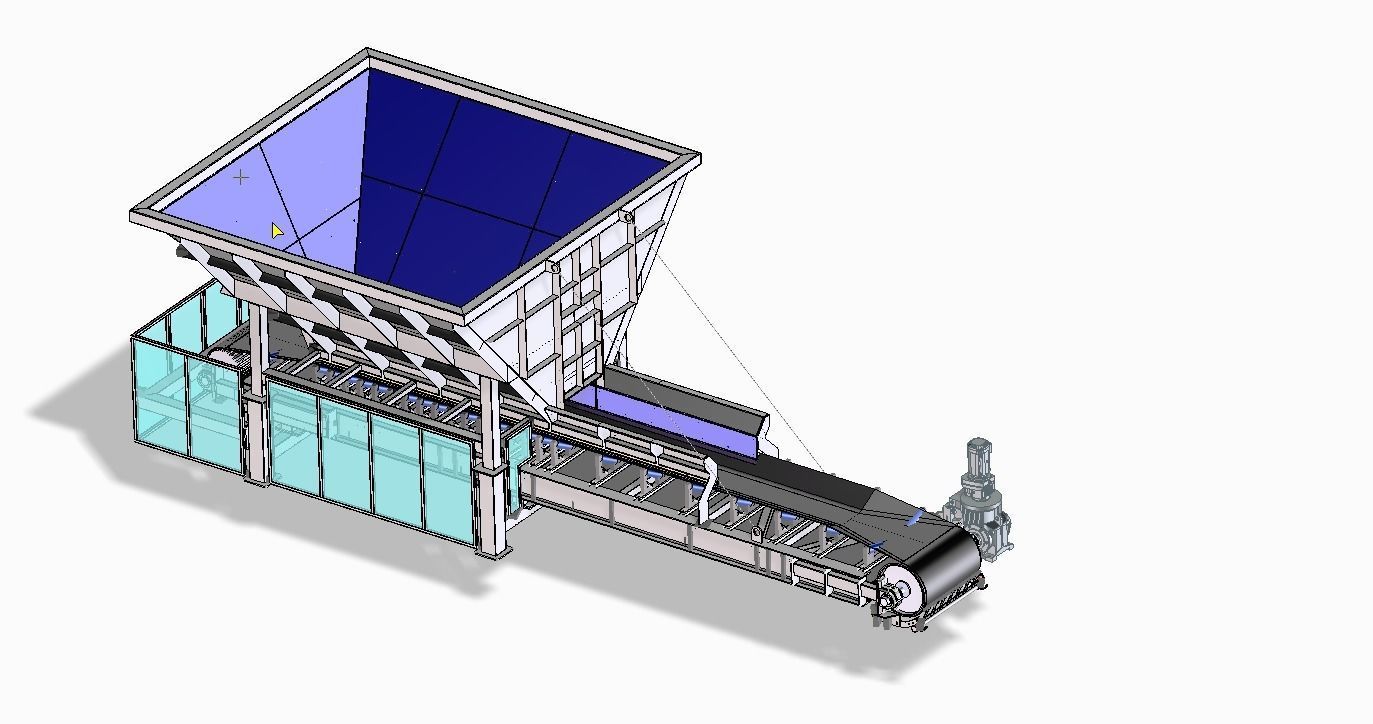 Hopper feeder for aggregates 3D model_6