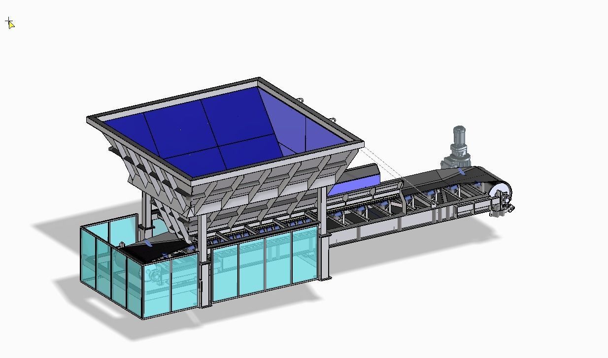 Hopper feeder for aggregates 3D model_5
