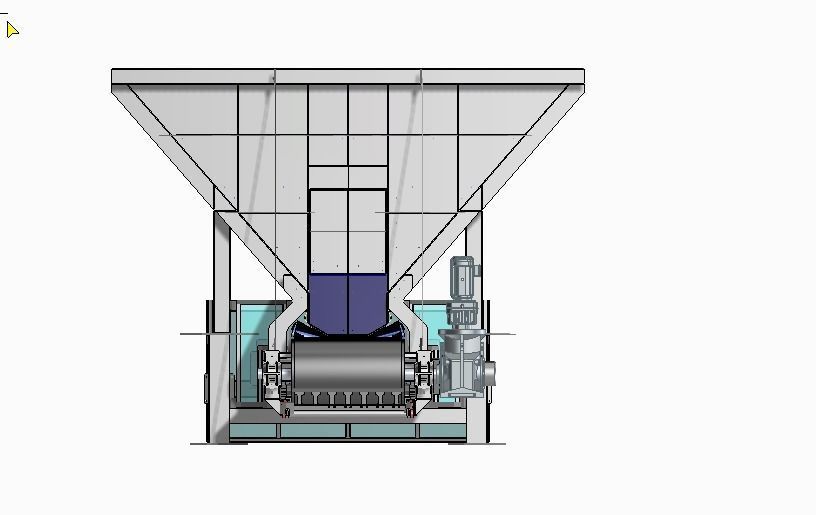 Hopper feeder for aggregates 3D model_1