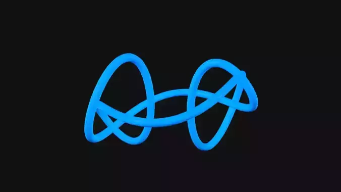 Square Knot Low-poly 3D model